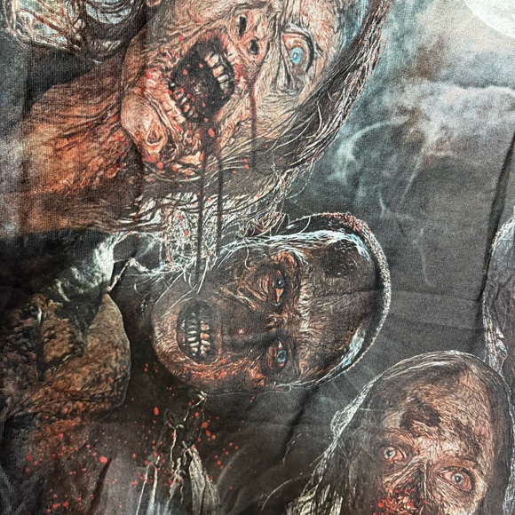 THE WALKING DEAD AMC Mega All Over Print Zombies 2015 Shirt 2XL XXL TV - Picture 10 of 14